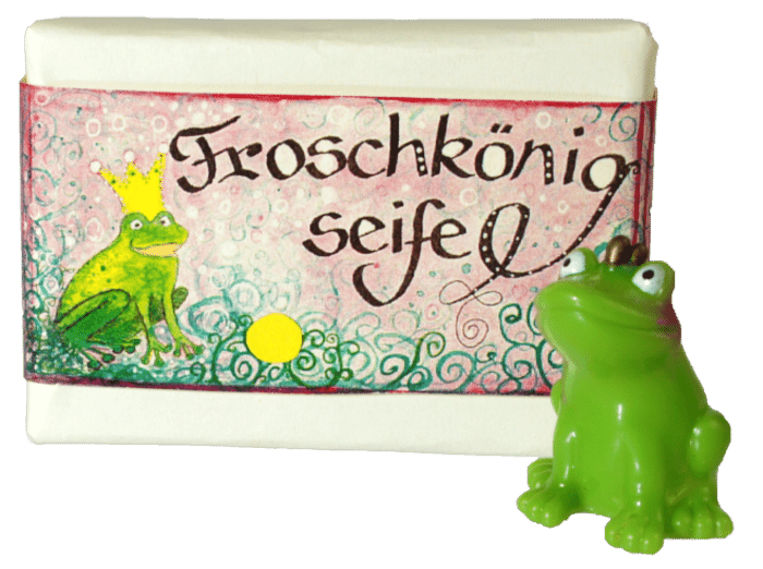 Froschkönigseife, Blockseife mit Märchenmotiv