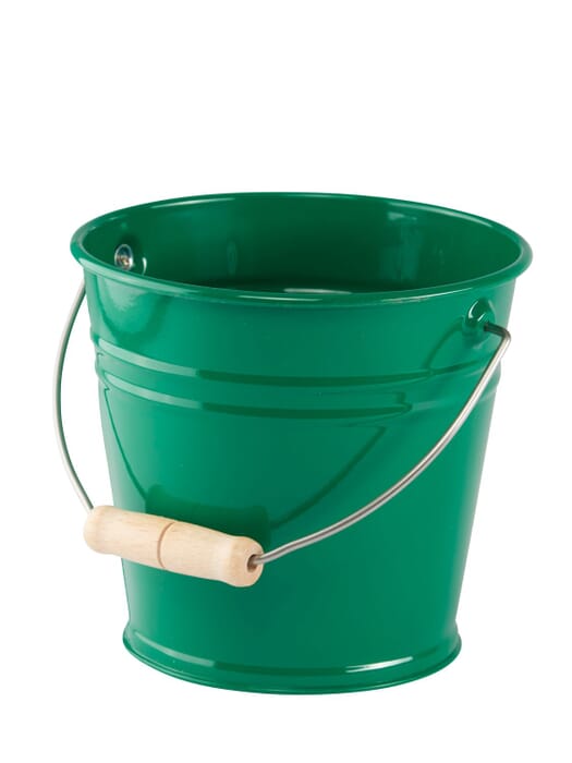 Metal Bucket in Red, Yellow, Blue or Green