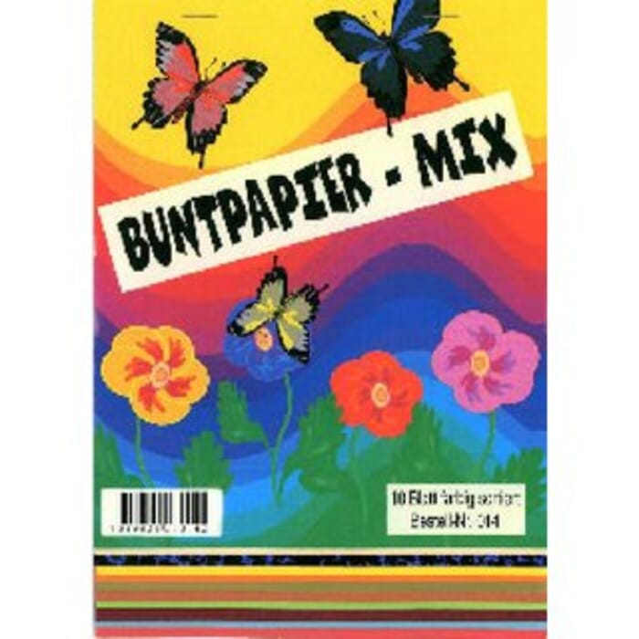 Buntpapier- Mix A4 ungummiert 10 Blatt