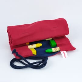 12 roll-up pencil case - cherry/blueberry