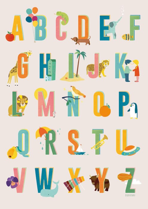 Lernspiel Buchstaben Poster: Das ABC / Waldorfshop
