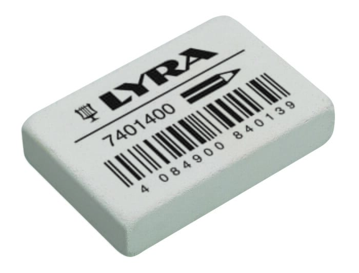 Lyra Soft Rubber Eraser White