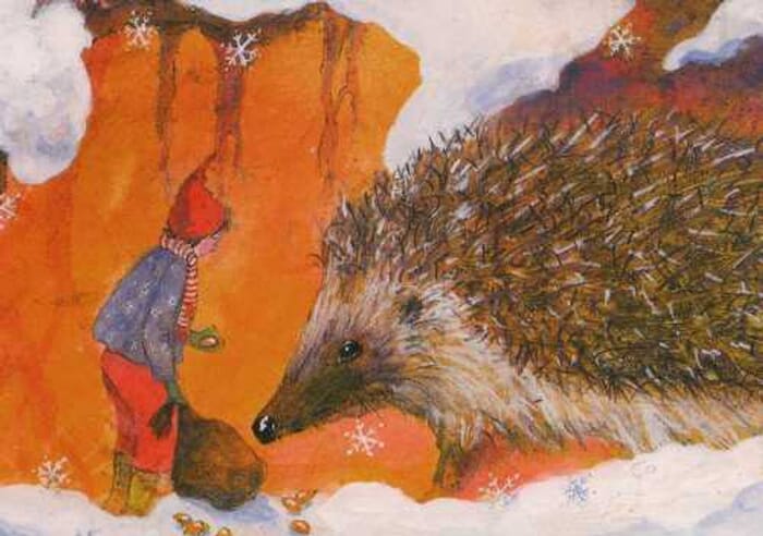 Postcard hedgehog 