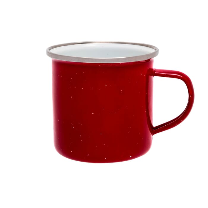 Enamel cup, red, 360 ml 