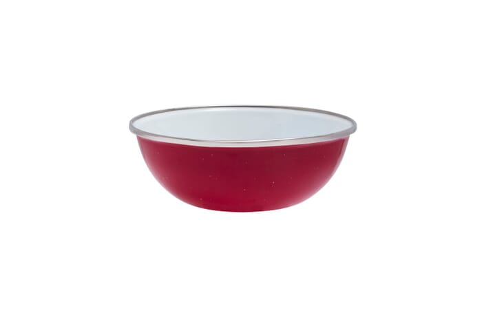 Enamel bowl, red 
