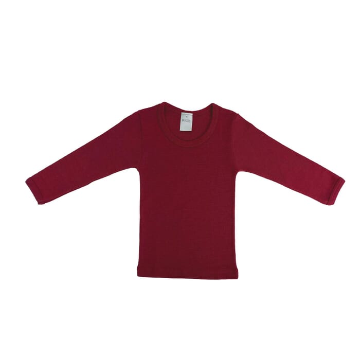 Camicia a maniche lunghe rosso rubino 116