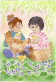 Carte postale Poussin de Pâques