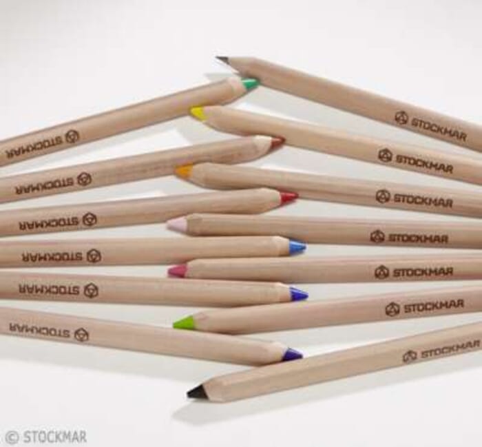 12 + 1 lápices de colores, triangulares