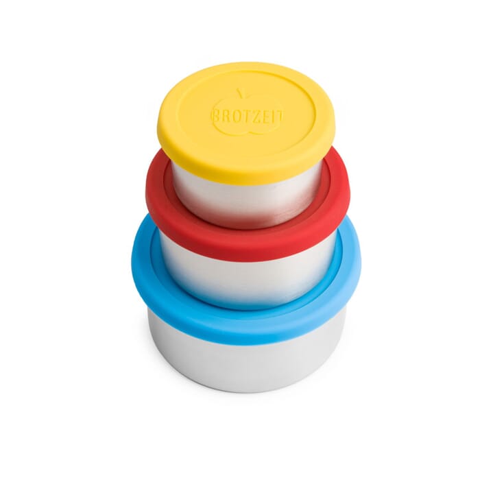 Lunch Box Set of 3 with Silicone Lid