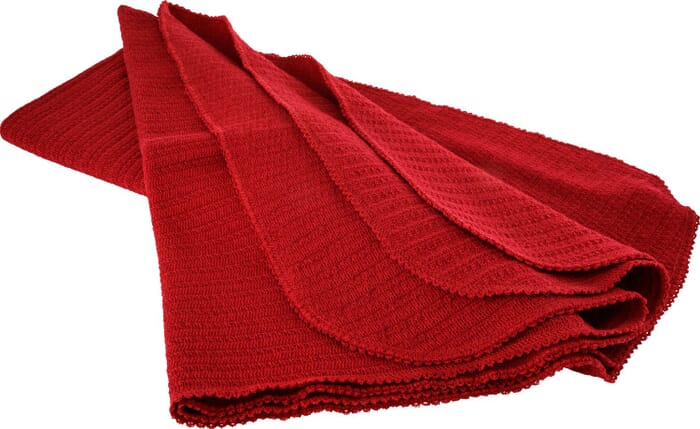 Coperta in lana merino rosso