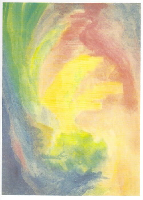 Carte postale motif arc-en-ciel