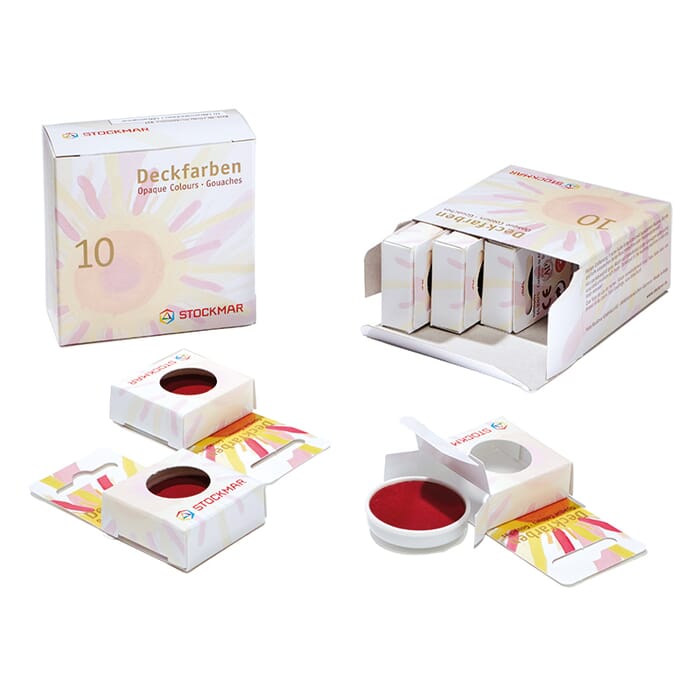 Cubetas de recambio para caja de pintura opaca rojo carmín