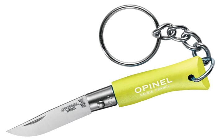 Pocket knife with key ring green