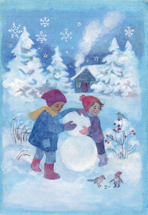 Postkarte: Wintertag