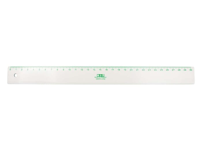 Organic plastic ruler white