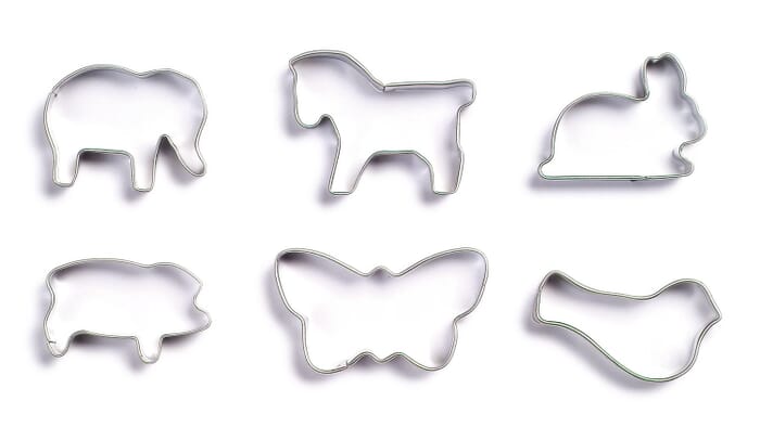 Small cookie cutters animals, 6 pcs.