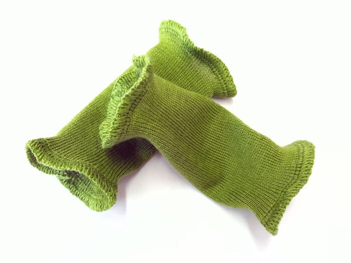 Scaldabraccia in lana/seta verde