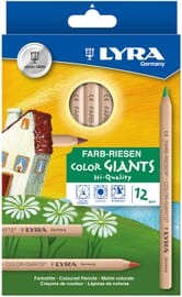 Coloured pencils, colour giants, 12 pieces