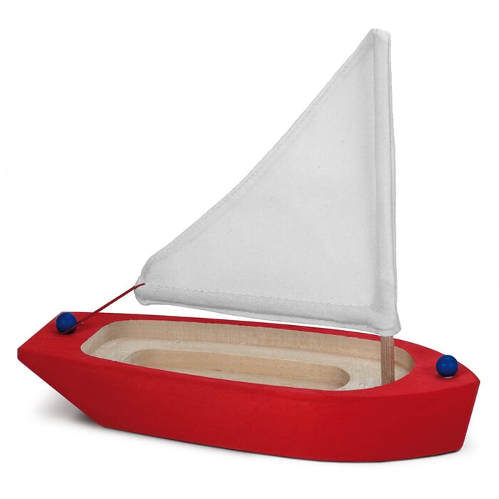 Barco de vela rojo