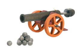 Ostheimer Kanone groß mit 10 Kugeln