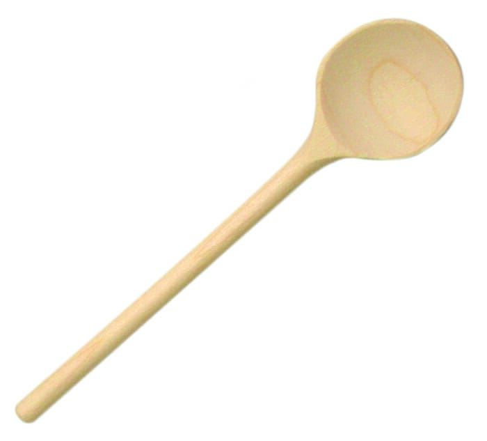 Wooden spoon 18 cm round / unperforated
