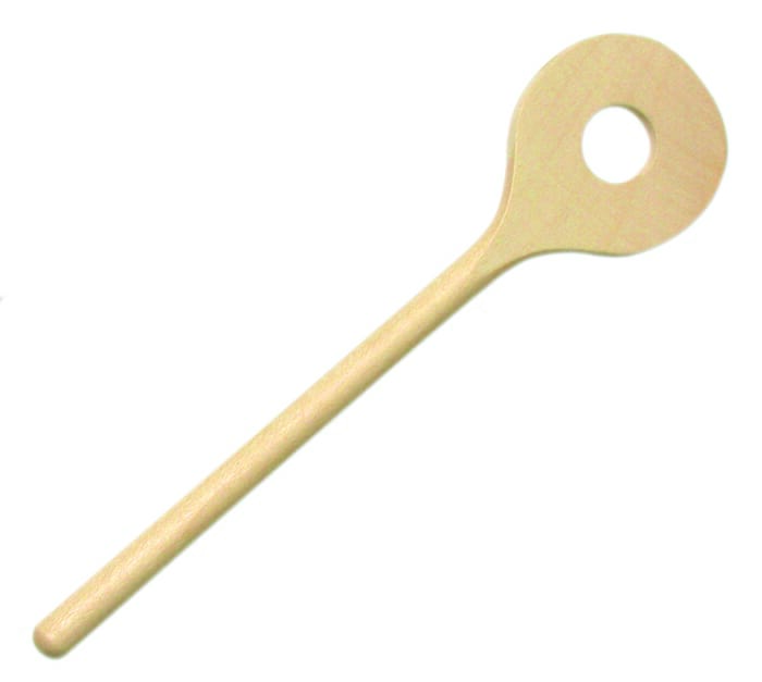 Wooden Spoon 18 Cm Round/Pierced