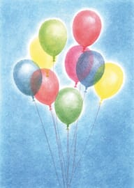 Postkarte Luftballone