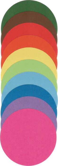 Fogli pieghevoli ovali 500 fogli, colori assortiti 6 x 12 cm