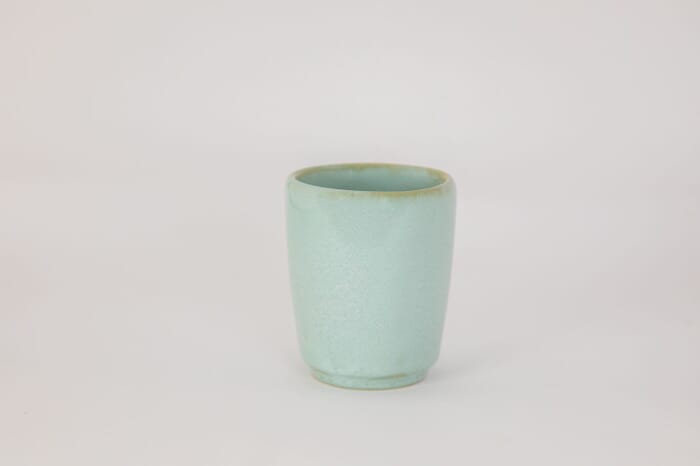 Taza de cerámica pequeña 2s verde