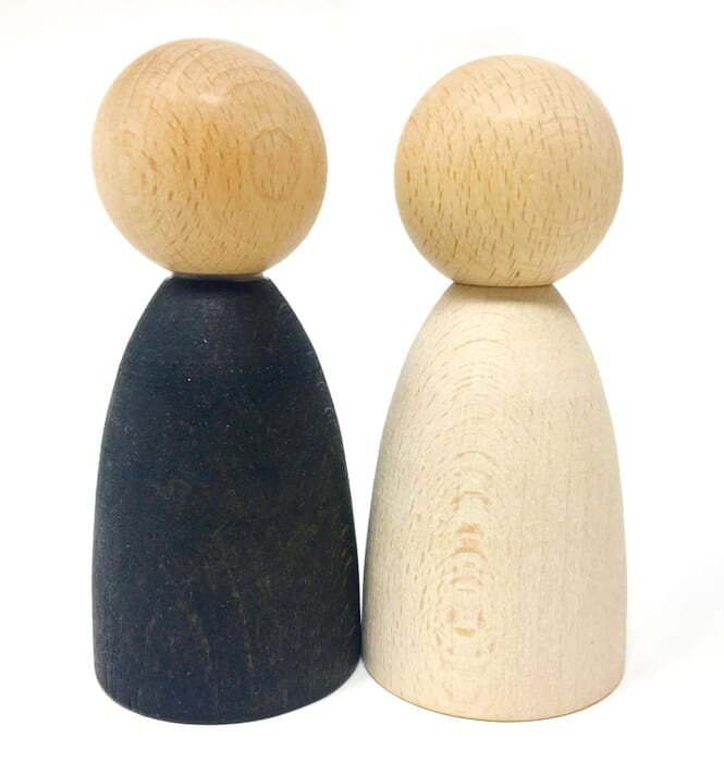 Figuras de juguete de madera Grapat, madera clara