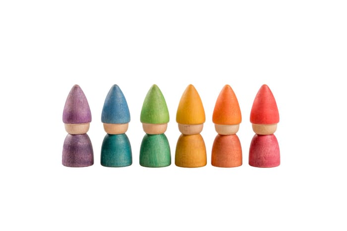 Grapat Wooden Toy Rainbow Gnomes