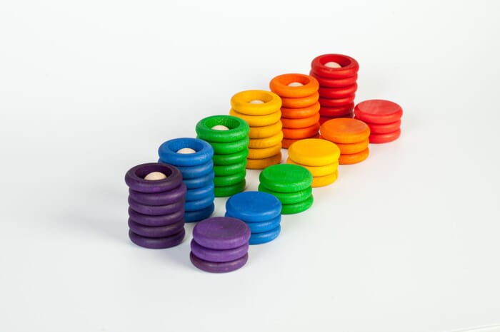 Grapat wooden toy set, bright colours