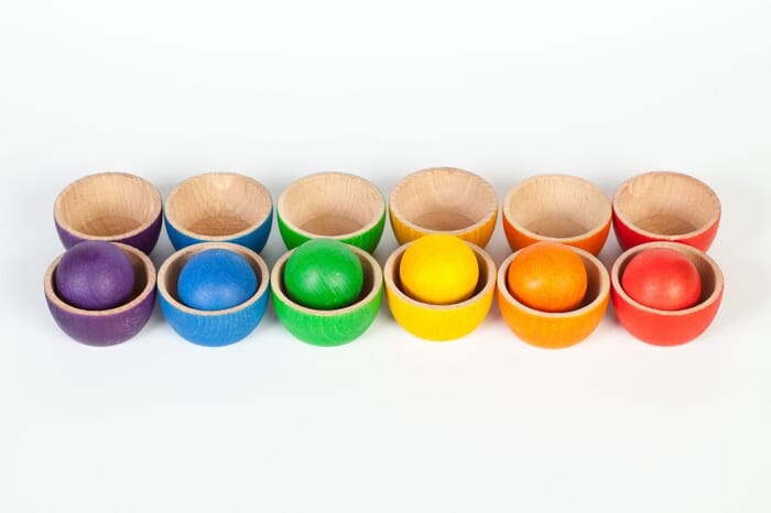 Grapat Wooden Toy Bowls & Balls