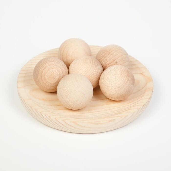 Grapat wooden toy 6 balls, nature