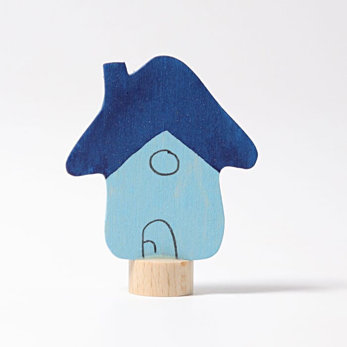 Grimm`s stick figure blauw huis