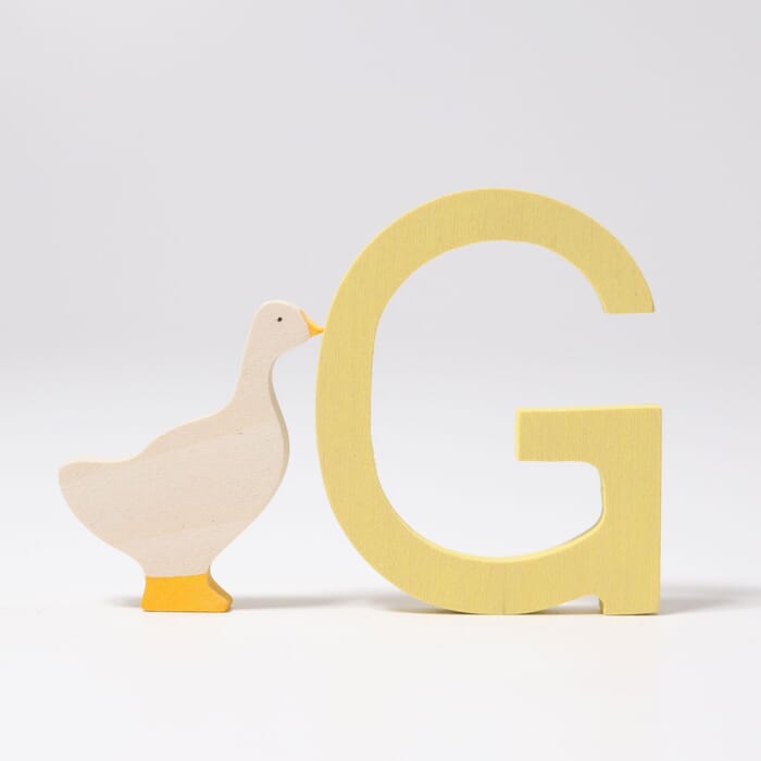 Grimms letters made of wood G