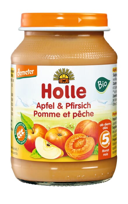 Holle Demeter-Gläschen Apfel & Pfirsich