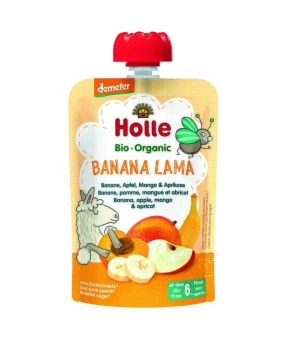 Holle Demeter Pouchy Banana Lama - Banana, Mela, Mango e Albicocca
