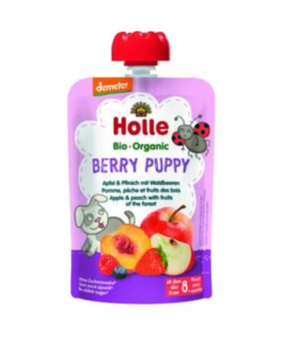 Berry Puppy - Pouchy Apfel & Pfirsich mit Waldbeeren