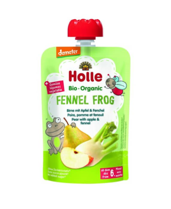 Holle Demeter Pouchy Fennel Frog - Peer met appel en venkel