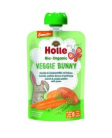Holle Demeter-Pouchy Veggie Bunny - carotte et patate douce avec petits pois