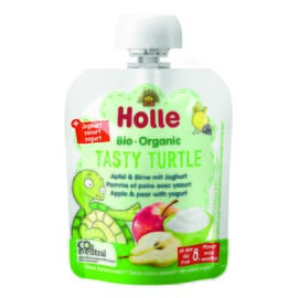 Holle Organic Yoghurt Pouchy Tasty Turtle - Apple and Pear with Yoghurt