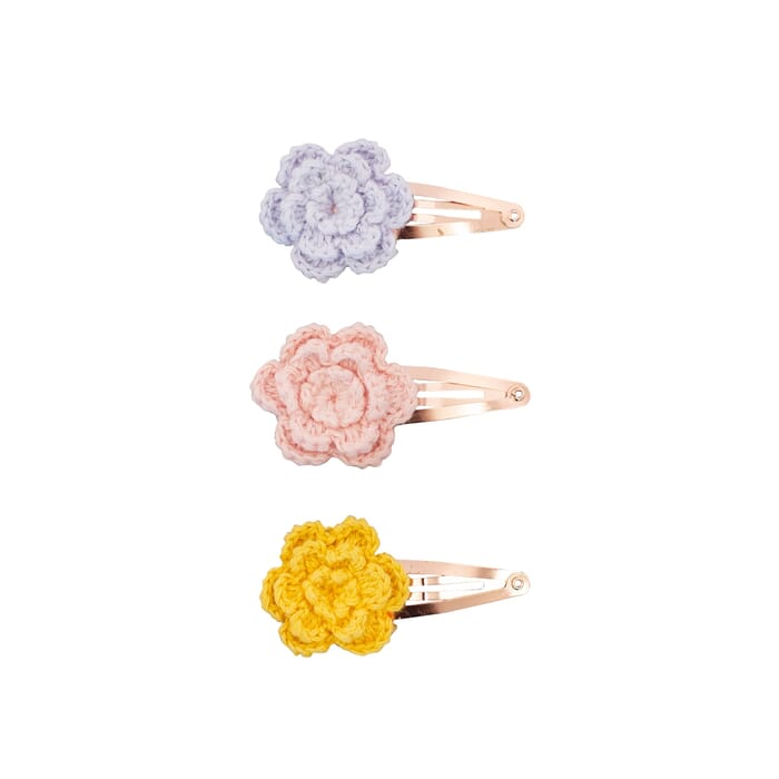 Hair clips flowers, pastel