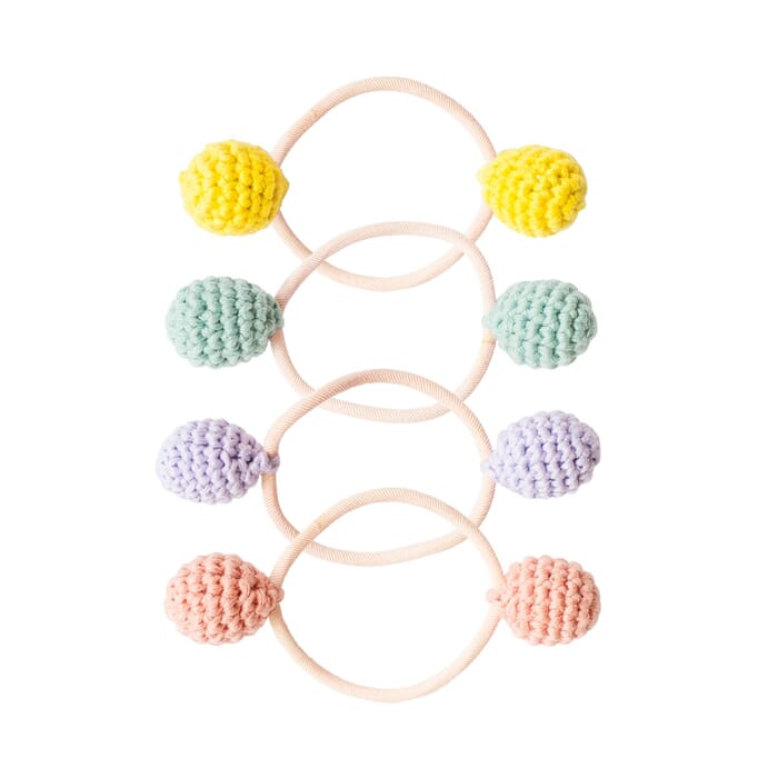 Hair tie crochet ball pastel