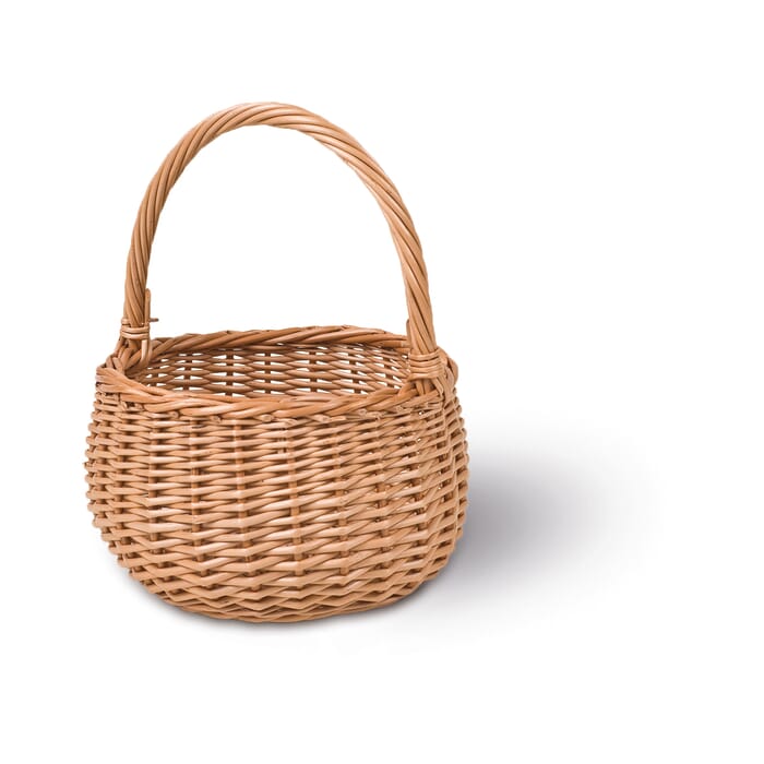 Wicker basket with handle 