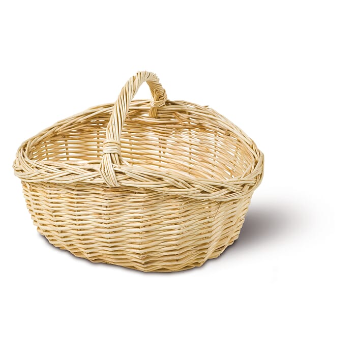 Wicker basket, white