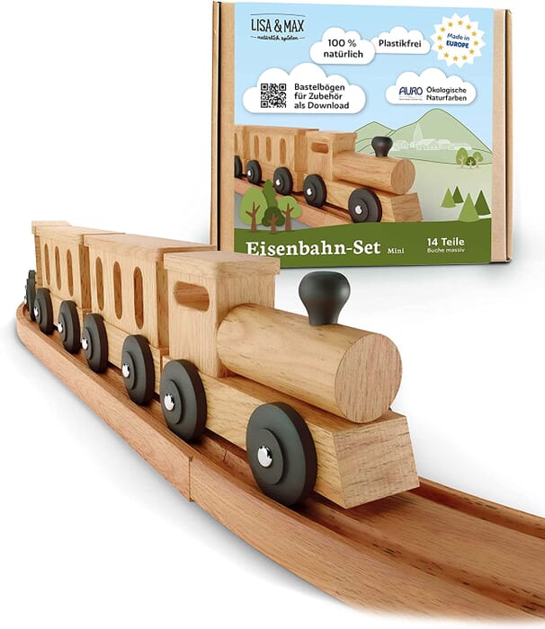 Ferrovia in legno, set piccolo 