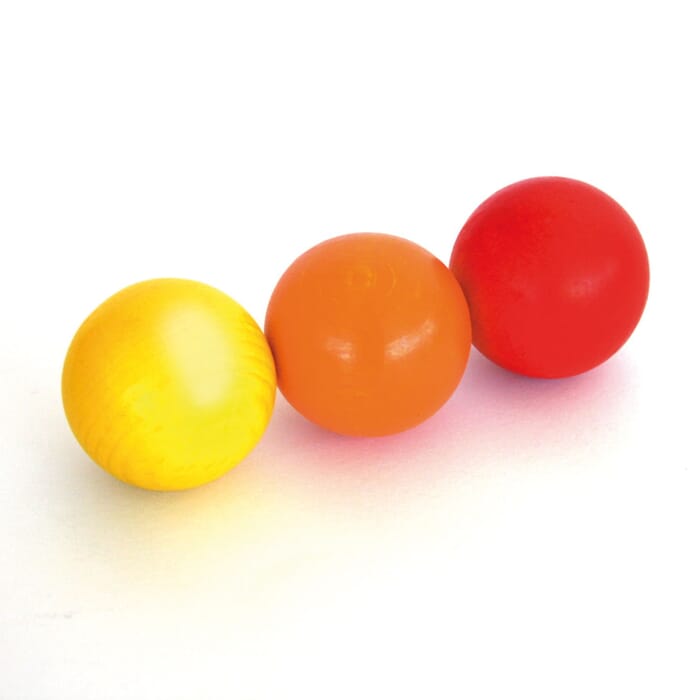 3 wooden balls