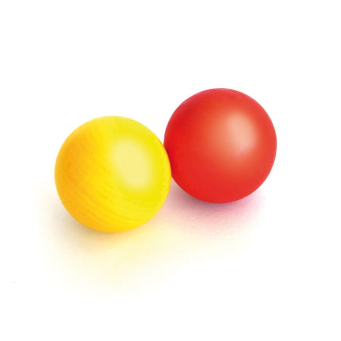 2 wooden balls