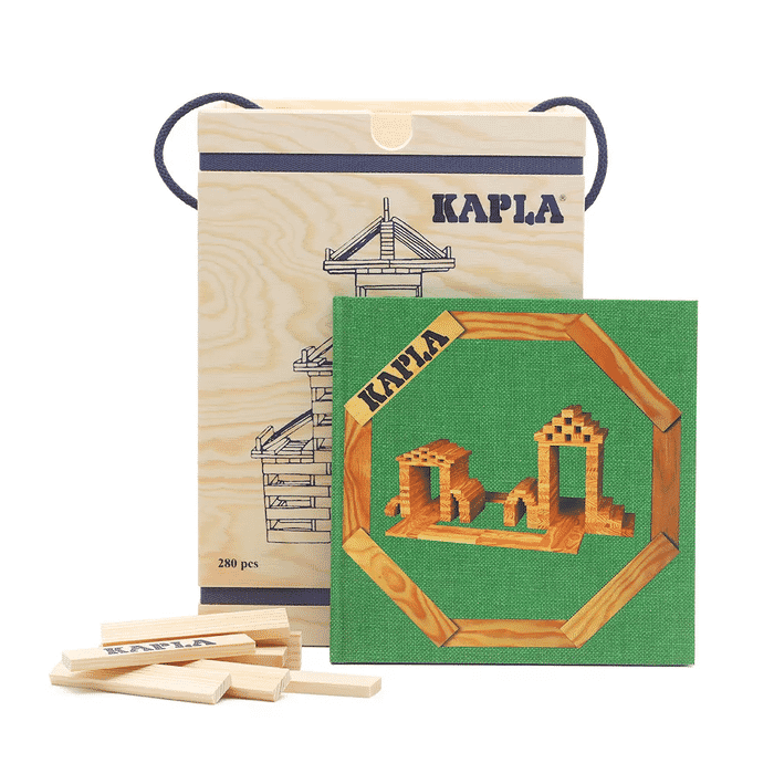 cubes en bois Kapla avec livre d'art vert, De belles choses pour bébés,  enfants et adultes